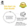 Strängar Orsa Jewels äkta Sterling Silver Italian 5mm Rolo Heart Link Chain Armband For Women Teen Girls 6.5, 7, 7, 8 Inches SB99