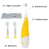 Toothbrush Seago Kids Sonic Electric Toothbrush Battery Powered with Led Light Timer Replacement Brush Heads