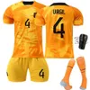 2223 Nederländerna Orange nr 4 Van Dijk 10 Memphis 21 de Jong Soccer Jersey Set World Cup