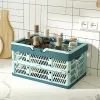 Baskets Creative Foldable Storage Boxes Student Desktop Collapsible Crate Organizer Tape Stationery Cosmetic Rack Folding Storage Basket