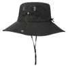 Berets Y166 Outdoor Sport Wanderfischer Hut Sonnenschatten weit geflimmten wasserdichten, atmungsaktiven Sonnengrenze Eimer