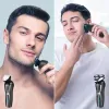 Shavers 3in1 mokra sucha golarka dla mężczyzn ładowna elektryczna golarka męska elektryczna brzyka broda broda do golenia maszyna do golenia obrotowa czyszczenie