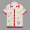 Möss 2023 Spring Hawaiian Shirts Summer Shirt Men Streetwear Flower Plant Print Beach Shirt Hip Hop Casual Tropical Holiday Tops