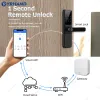 Controle Yrhand H01 Ttlock Lock de porta inteligente eletrônica com impressão digital biométrica com o Google Home Aleax para casa ou hotel