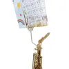 Saxofon Alto Saxofon Musik Stand Rostfritt stålklämklämmashållare för saxofon som spelar marscherande saxofonspelare