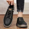 Casual Shoes 2024 Autumn Men's Fashion Light Leather Solid Color Non-slip Man Sneakers Outdoor Wear-resistant Sports 7