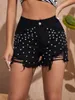 Jeans para mujeres Trend personalizados Diamond Rivet Beads Sexy Denim Stretchless Black Shorts