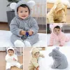 Coats Cute Newborn Infant Hooded Jumpsuit Jacket Outerwear Baby Boy Girls Winter New Thicken Coat Toddler Cotton Warm Romper