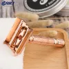 Shavers BAILI Butterfly Safety Razor Rose Gold Double Edge Shaver Twist Open Wet Shaving Men Women Hair Removal with Blades BR177T