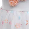 Sommermädchen weiße Prinzessin Kleid Buntes Tüll -Prom Taufe Hochzeitskinder Partykleider für Mädchen formelle Bridemaids Kleid