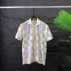 Geometriska tryck Kort ärmskjorta Löst Shorts Suit Tracksuits For Men Summer Hawaii Outfits Set Two Piece blusbyxor Set A6