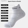 Herrstrumpor Mens och kvinnors sportstrumpor som kör strumpor Komprimeringstrumpor bekväma lågklippta prestanda Softetikett Socks YQ240423
