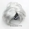 Vêtements de chien 1pc coiffeur de compagnie drôle de perruque de chat argenté ajusté en nylon à fibre de nylon durable accessoires de cheveux