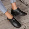 Casual Shoes Autumn Vintage Women's Sneakers 2024 Woman Designer Platform Loafers Soft Leather Slip-On Flat Shoe Fashion Mom