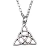 Collares colgantes 1pcs triquetra símbolo de hombre collar accesorios de bricolaje joyas fabricando suministros longitud de cadena 43 5cm