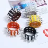 Strands Punk rock plastic spike accessories leather bracelet