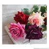Decorative Flowers Wreaths Decorative Flowers Wreaths French Romantic Artificial Rose Flower Diy Veet Silk For Party Home Wedding Ho Dhjc8