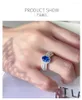 Кластерные кольца 925 стерлингового серебряного яичного кольца в форме яйца, набор с высоким углеродным бриллиантом Элегантный дизайн для женской универсальной свадьбы