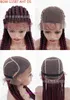 Braided lace wig with 9 strands and 11 braids