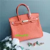 Echte Strauß Leder Bk Bags 7A Qualität Händesewn Muster Cow Casual Womens Mode One-Shoulder Messenger Fashion HBE HBT4R0