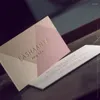 Geschenkverpackung 100pcs Visitenkarte Custom Printing Luxus rosariode Goldfolienpapier mit Kante