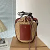 Luxury top handle straw weave Beach bag Womens fashion woody basket tote crossbody shopper bags mens designer large handbag purses travel woven shoulder clutch Bags