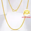 Necklaces YUNLI Real 18K Gold Necklace Match Pendant Chain Solid AU750 Chopin Chain for Women Fine Jewelry Wedding Gift