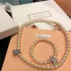 Браслет -дизайнер Mui Mui браслет женщина роскошь 925 браслет Miao Family Girl Heart Bowknot French Pearl Bracelet Women.