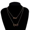 Collane Aihua Fashion Infinity Collana a sospensione per donne Gold Silver Color Chains Infinity Symbol Collares Collares Collares Collares sul collo sul collo