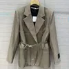 Designer Femmes Blazer Jacket Coat Clothes Woman Classic A Letters Belt Spring New Slew Tops