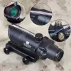 Scopes ACOG 4x32 1x32 Real Fiber Optics Dot Red Dot Filure CHEVRON Verre gravé RÉTICLE TACTIQUE OPTICAL SPOCE CHASSE OPTIQUE Voir