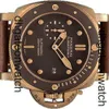 High End Designer Watches dla Penera Handsome Box Series Brązowy automatyczny mechaniczny luksusowy zegarek Męskie PAM00968 Oryginalne 1: 1 z prawdziwym logo i pudełkiem