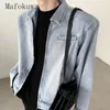 Men's Jackets Spring Autumn Short Denim High Street Large Size Loose Casual Hiphop Jacket Tops Men Overcoat Male Clothes