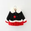 Coats Winter newborn baby girl clothes outfits wear warm big fur collar waist fake fur outerwear for girls baby clothing birthday coat