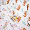 Decken Elinfant Bambus Baumwolle 4 Schichten 1pcs Musselin Baby Swaddles Weich geboren