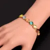 Armbanden kleurrijke stenen armband jagenetische gezondheidsenergie germanium magnetische armband hologram ketting schakelbanden voor vrouwen artritis