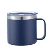 Bouteilles d'eau 14 oz (environ 396,9 g) tasse à vide en acier inoxydable isolé avec couvercle