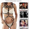 BDSM Sex Bondage Eflly Bondage Kit Sm Sm Rondage Set Кожаный сексуальный белье -белье фетиш груди брус