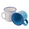 Wine Glasses 2 Pcs Melamine Vintage Retro Big Tea Mugs Imitation Enamel Cups (Assorted Color)