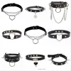 Colliers Nouveaux motifs femmes sexy verrouillage gothique harajuku collier coeur clés rivets noirs goth gokers gothique