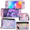 Naklejki kreskówka Kuromi Cinnamoroll Skin Cover naklejka naklejka na Nintendo Switch OLED Konsola gier Joycon Controller Dock Skin Winyl