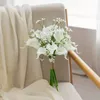 Fleurs décoratives Fake Calla Lily Fleur artificielle adaptée à la mariée de mariée Douche à la maison décor de la salle à manger de printemps décoration de bureau