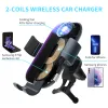 Chargers pour Samsung Galaxy Z Flip 3/4 Fan Fen Fabric Dual Coil Mobile Phone Dost Charger sans fil adapté à l'écran de pliage iPhone 14