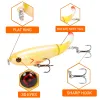 Acessórios 8pcs/lopper Plopper Ploping Lures de 10cm 17g Ispis de água de água de topo Wobbler ISCA Artificial Soft Roting Tail Fishing Tackle