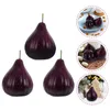 Party Decoration 3 PCS Artificial Fig Fake Food Realistic Fruit Decoration Decorations Plastic Fruits For Livelike Table Faux Dekorera