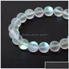 Sirène perlée perle cristal cristal roney stand mticolor labradorite pierre bracelet bracelet à la main