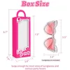 12/50 Pack Pink Doll Party Gunst Geschenkbox Goodie Candy Treat Boxes Bachelorette Geburtstagsfeier Zubehör für Mädchen Frauen 240419