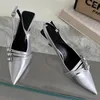 Dress Shoes Fashion Female Sandals Red Heels Footwear Women Pumps Spring Autumn Slingbacks For Pointed Toe Ladies