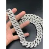 Topkwaliteit Iced Out Hip Hop Cuban Link Chain Mens Fine Jewelry White Gold Cuban Link Chain for Men