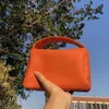 SOLUTE Piccole sacchetti arancioni Design Design quadrato Pantina di litchi a mano Porta mini tofu borsa 01-SB-DFLZMN